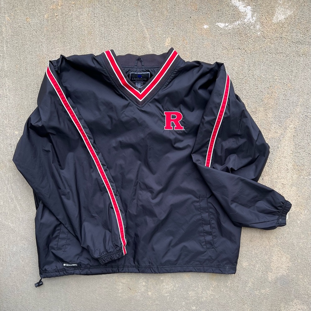 THE BIG EAST CONFERENCE SZ XL NYLON V NECK PULLOVER WINDBREAKER JACKET SEWN